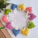 Zawieszki pastelowe serca, zestaw 10szt