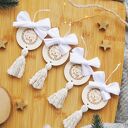 Zawieszki na choinkę chwosty - 4 szt. liski | Zestaw ozdób choinkowych