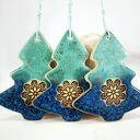 Turkusowe choinki - ceramiczne ozdoby choinkowe