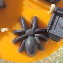 Boo! Dwuwarstwowa świeca sojowa handmade na Halloween