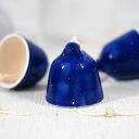 Ręcznie robione ceramiczne dzwonki choinkowe „Niebo” (zestaw 3 szt.)
