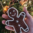 Zestaw szydełkowych pierniczków na choinkę - 6 zawieszek handmade