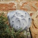 Ceramiczny ptaszek - ręcznie malowana dekoracja świąteczna w bieli i niebieskim