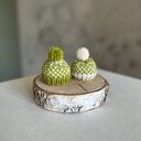 Mini czapeczki na choinkę z wełny owczej - zestaw 2 szt.