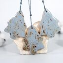Ceramiczne choinki zestaw 3 ozdób choinkowych