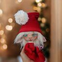 Elf Mikołajek e-piet - artystyczna lalka kolekcjonerska na Boże Narodzenie 