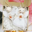 świąteczne - zestaw 2 szt. | Makramowe aniołki na święta