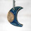 Księżyce z mandalą - ceramiczne ozdoby choinkowe (zestaw 3 szt.)