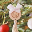 Zawieszki na choinkę chwosty - 4 szt. Liski | Zestaw ozdób choinkowych