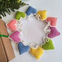 Zawieszki pastelowe serca, zestaw 10szt