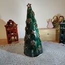 Choinka ceramiczna 25 cm - świąteczna ozdoba na prezent do domu i biura