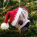 Ozdoba świąteczna w kształcie mopsa dla miłośników psów