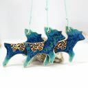 3 ceramiczne renifery choinkowe - boho