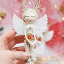 Aniołki świąteczne - zestaw 2 szt. | Makramowe aniołki na święta