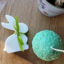 Zestaw świec sojowych na Wielkanoc: zajączek i duże jajo - handmade