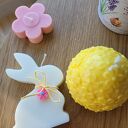 Zajączek i duże jajo - zestaw świec sojowych handmade