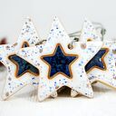 3 ceramiczne gwiazdki choinkowe - niebo