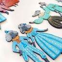 Ręcznie malowane zawieszki na choinkę - para charcików włoskich, unikalne ozdoby świąteczne