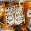 Makramowe ozdoby na choinkę - renifery | Zestaw ozdób