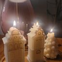 Dwa Świąteczne domki - zestaw dwóch świec sojowych handmade ręcznie