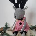 Renifer dekoracyjny handmade na Boże Narodzenie - 60 cm
