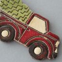 Samochód z choinką-magnes ceramiczny