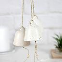 Ceramiczne dzwonki choinkowe „Śnieg” - zestaw 3 ceramicznych ozdób