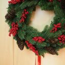 Wianek świąteczny na drzwi - ręcznie pleciony Wianek Świąteczny 5 (ok. 50 cm)