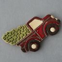 Samochód z choinką-magnes ceramiczny