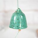 Nakrapiane dzwonki choinkowe - turkusowy zestaw 3 ceramiczne