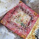 Zestaw 2 zimowych obrazków decoupage 10x10 cm - prezent pod choinkę i Mikołajki