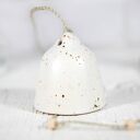 Ceramiczne dzwonki choinkowe „Śnieg” - zestaw 3 ceramicznych ozdób