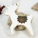 Duży ceramiczny renifer - ozdoba choinkowa