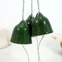 Zestaw 3 ceramicznych dzwonków choinkowych