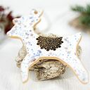 1 Ręcznie malowany ceramiczny renifer