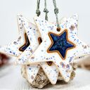 3 ceramiczne gwiazdki choinkowe - niebo