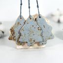 Ceramiczne choinki - zestaw 3 ozdób choinkowych