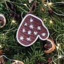 Szydełkowe pierniczki - zawieszki na choinkę