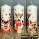 Świeca dekoracyjna 20 cm zwierzęta w swetrach