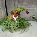 Mikołaj Boże Narodzenie - naturalna dekoracja handmade 20 cm