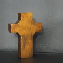 Złota rzeźba Jezusa na krzyżu - rękodzieło 10 cm
