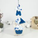 Ceramiczny zestaw choinkowych zawieszek piernikowy ludzik, ciasto i lód