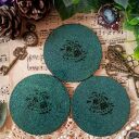 Świąteczne podkładki decoupage shabby chic i vintage - komplet 3 sztuki