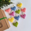 Zawieszki pastelowe serca, zestaw 10szt