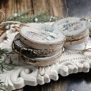Zimowe plasterki - dekoracje choinkowe z decoupage i bałwankami