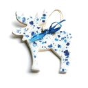 ceramiczne serduszko:: white & blue