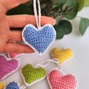 Zawieszki pastelowe serca, zestaw 10szt