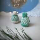 Mini-czapeczki choinkowe z owczej wełny - zestaw 2 szt.