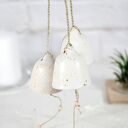 Ceramiczne dzwonki choinkowe „Śnieg” - zestaw 3 ceramicznych ozdób