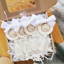 Zawieszki na choinkę chwosty - 4 szt. liski | Zestaw ozdób choinkowych